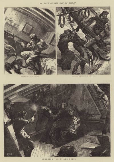 ビスケー湾の強風 作： Edward John Gregory